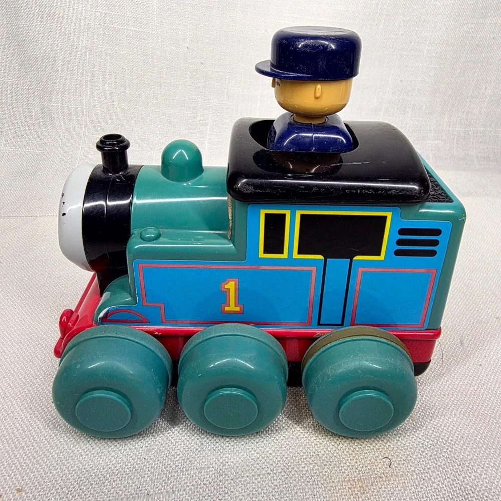 Thomas & Friends‎ Train Toy Vintage Blue Vintage Conductor Push Along Engine